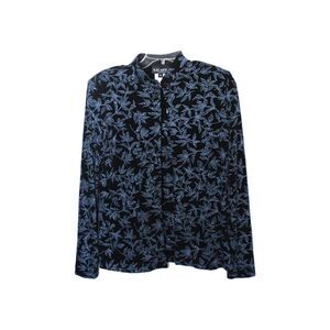 Xscape Joanna Chen Twinset Black With Blue Sequins Bling Size M